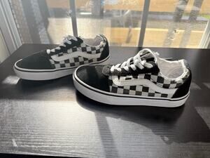 Vans Old Skool Checkerboard Black White Sneakers Kids Size 6 Youth Lace Up Skate
